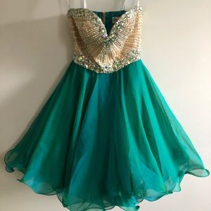 Sherri Hill Strapless Dress